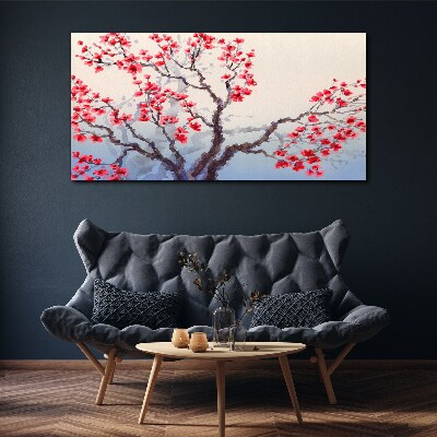 Foto auf leinwand Blumenlandschaft eines Frühlingsbaums