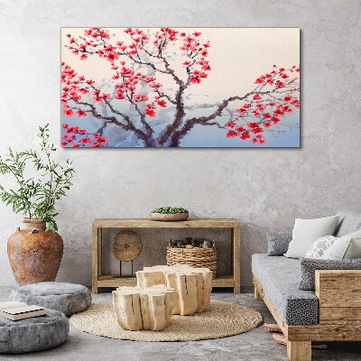 Foto auf leinwand Blumenlandschaft eines Frühlingsbaums