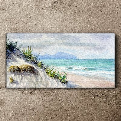 Foto auf leinwand Strandlandschaft mit Dünen