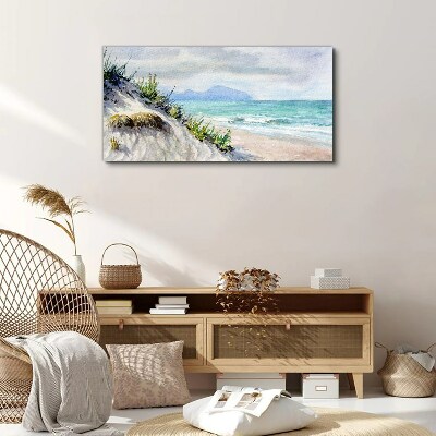 Foto auf leinwand Strandlandschaft mit Dünen