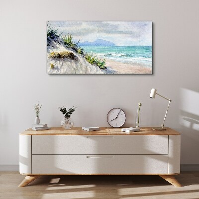 Foto auf leinwand Strandlandschaft mit Dünen