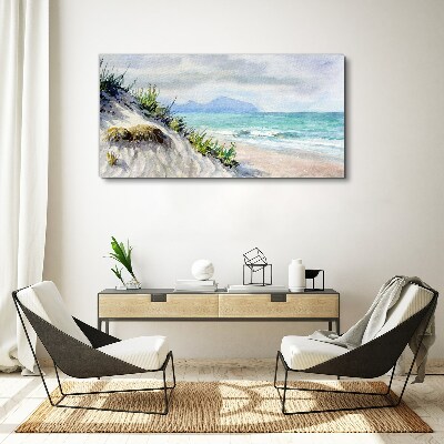 Foto auf leinwand Strandlandschaft mit Dünen