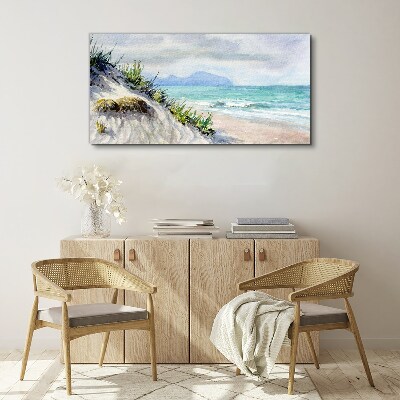 Foto auf leinwand Strandlandschaft mit Dünen