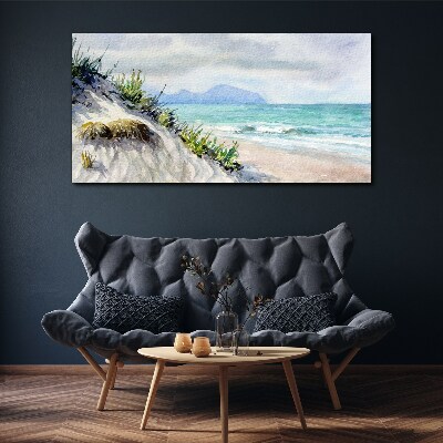 Foto auf leinwand Strandlandschaft mit Dünen