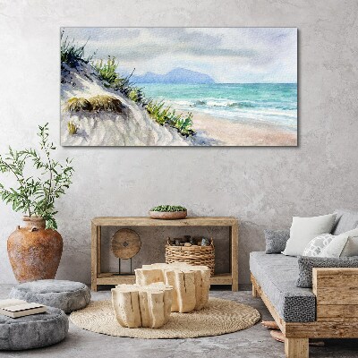 Foto auf leinwand Strandlandschaft mit Dünen