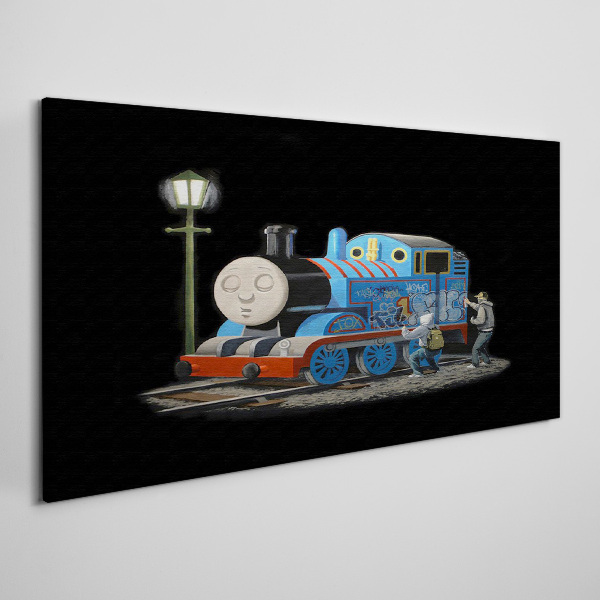 Foto auf leinwand Thomas und seine Freunde in der Nacht