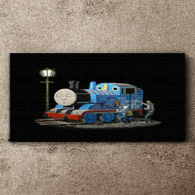 Foto auf leinwand Thomas und seine Freunde in der Nacht