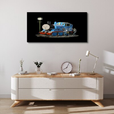 Foto auf leinwand Thomas und seine Freunde in der Nacht