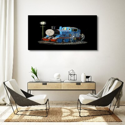 Foto auf leinwand Thomas und seine Freunde in der Nacht