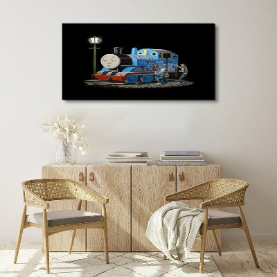 Foto auf leinwand Thomas und seine Freunde in der Nacht