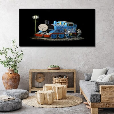 Foto auf leinwand Thomas und seine Freunde in der Nacht