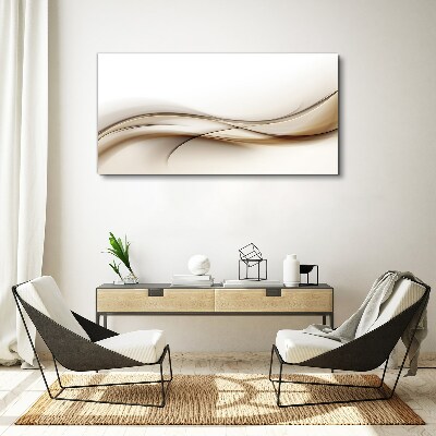 Bild auf leinwand Zarte Wellen in Beigetönen