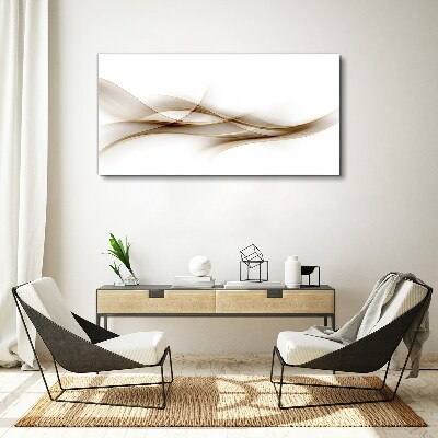 Foto auf leinwand Goldene Wellen auf weißem Hintergrund