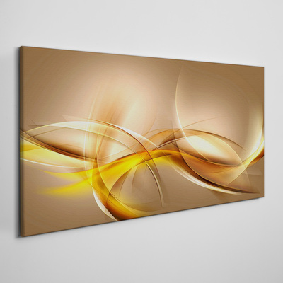 Foto auf leinwand Goldene Wellen der Abstraktion