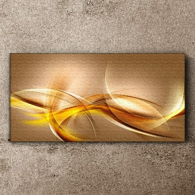 Foto auf leinwand Goldene Wellen der Abstraktion