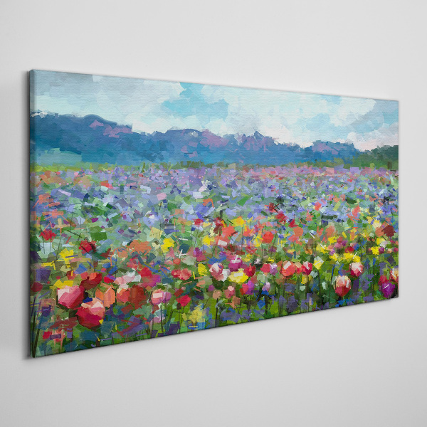 Fotobilder Blumenlandschaft in Pastellfarben