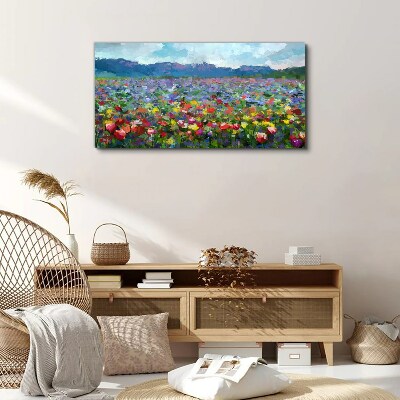 Fotobilder Blumenlandschaft in Pastellfarben