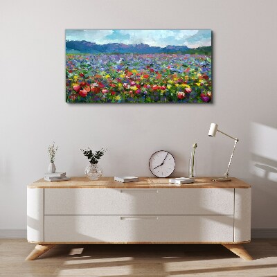 Fotobilder Blumenlandschaft in Pastellfarben