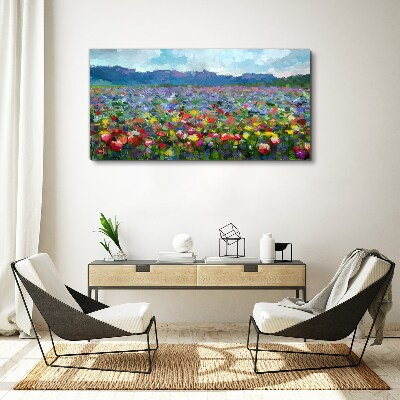 Fotobilder Blumenlandschaft in Pastellfarben