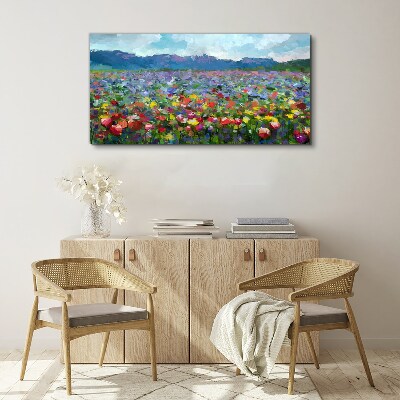 Fotobilder Blumenlandschaft in Pastellfarben