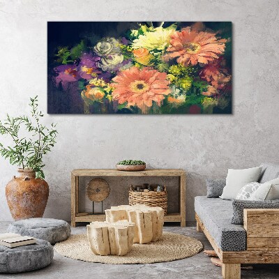 Foto auf leinwand Florale Farbexplosion