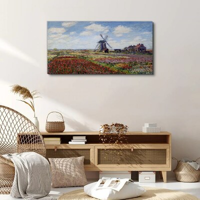 Bild auf leinwand Monet-Wiesenmühle