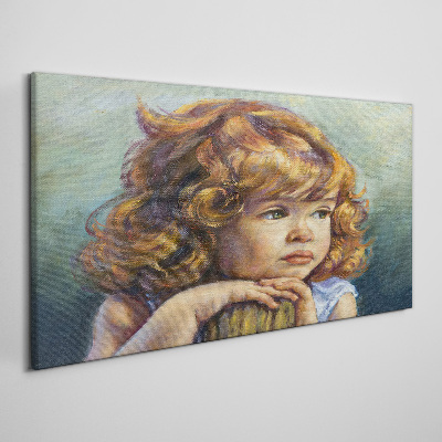 Foto auf leinwand Ein nachdenkliches Mädchen mit roten Haaren