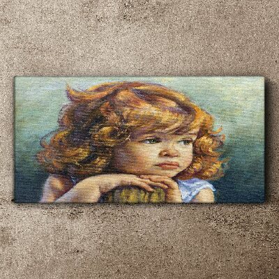 Foto auf leinwand Ein nachdenkliches Mädchen mit roten Haaren