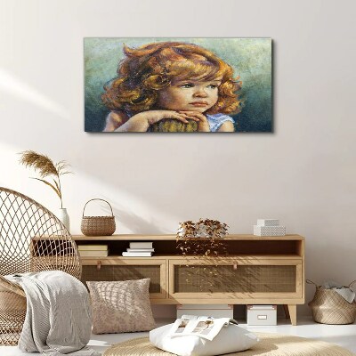 Foto auf leinwand Ein nachdenkliches Mädchen mit roten Haaren