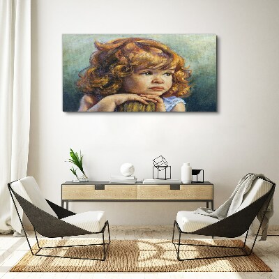 Foto auf leinwand Ein nachdenkliches Mädchen mit roten Haaren