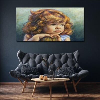 Foto auf leinwand Ein nachdenkliches Mädchen mit roten Haaren
