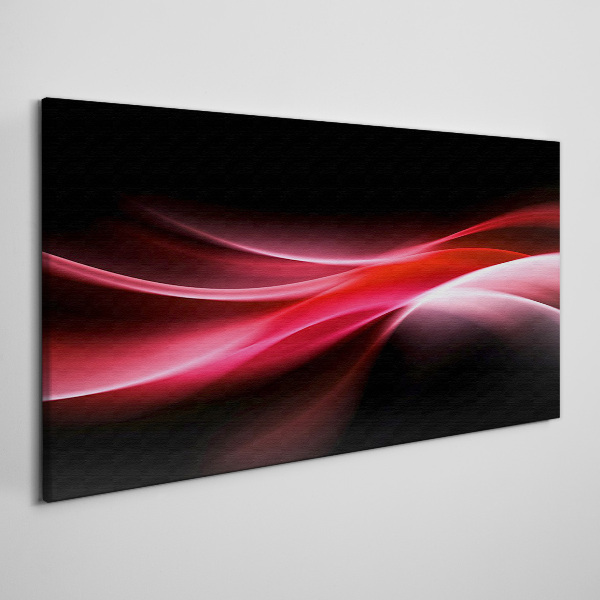 Foto auf leinwand Dynamische Wellen aus Rot und Schwarz