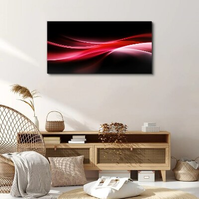 Foto auf leinwand Dynamische Wellen aus Rot und Schwarz