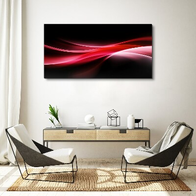 Foto auf leinwand Dynamische Wellen aus Rot und Schwarz