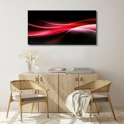 Foto auf leinwand Dynamische Wellen aus Rot und Schwarz