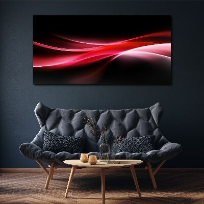 Foto auf leinwand Dynamische Wellen aus Rot und Schwarz