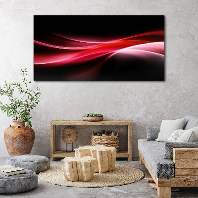 Foto auf leinwand Dynamische Wellen aus Rot und Schwarz