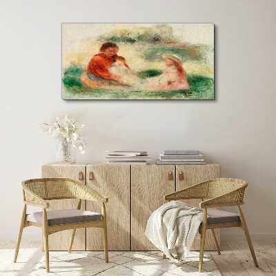Foto auf leinwand Familie in Pastellfarben