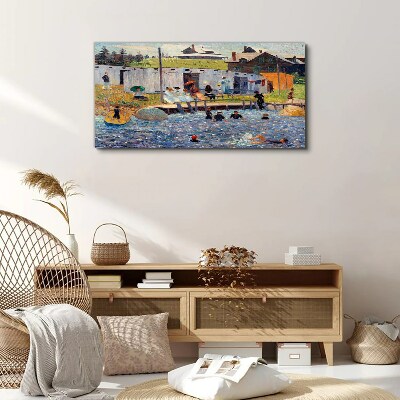 Bild auf leinwand Ein Sommertag am See