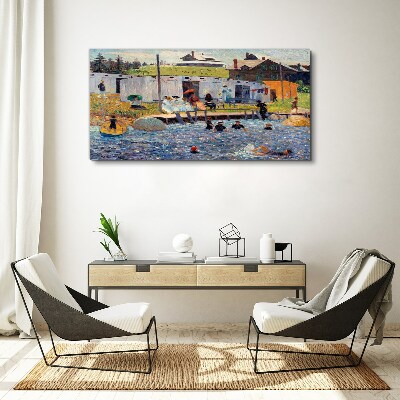 Bild auf leinwand Ein Sommertag am See