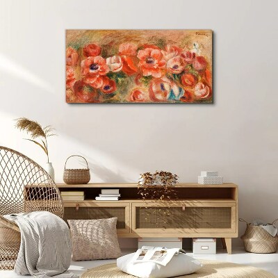 Foto auf leinwand Blumenlandschaft in Rosatönen
