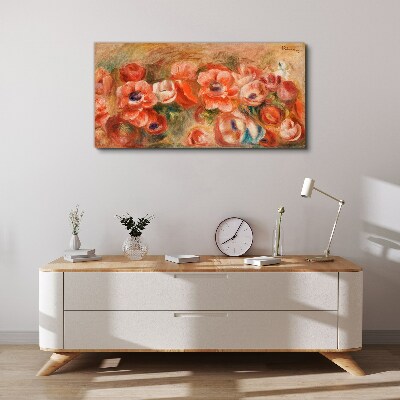 Foto auf leinwand Blumenlandschaft in Rosatönen