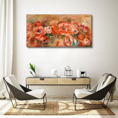 Foto auf leinwand Blumenlandschaft in Rosatönen