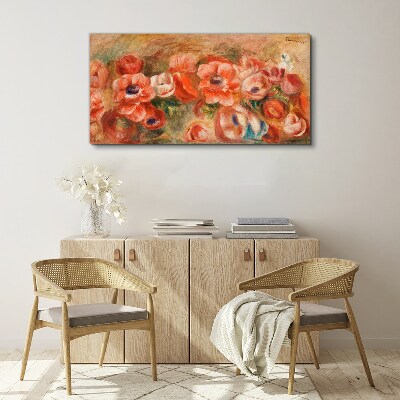 Foto auf leinwand Blumenlandschaft in Rosatönen