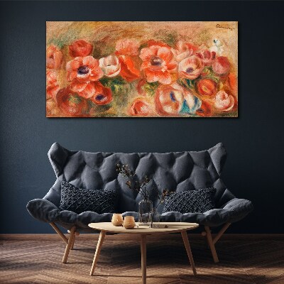 Foto auf leinwand Blumenlandschaft in Rosatönen