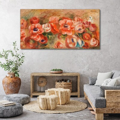 Foto auf leinwand Blumenlandschaft in Rosatönen