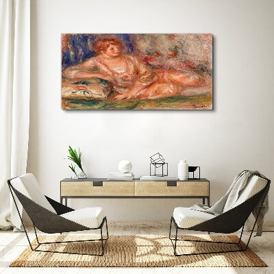 Foto auf leinwand Ein ruhiger Moment mit Blumen im Hintergrund