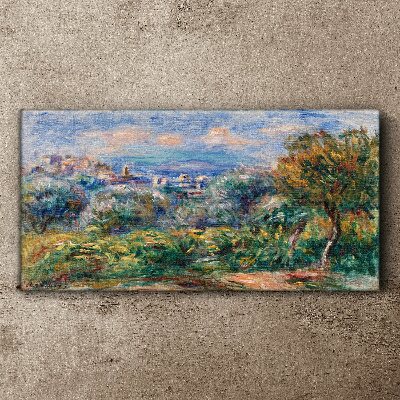 Foto leinwand Landschaft mit Oliven