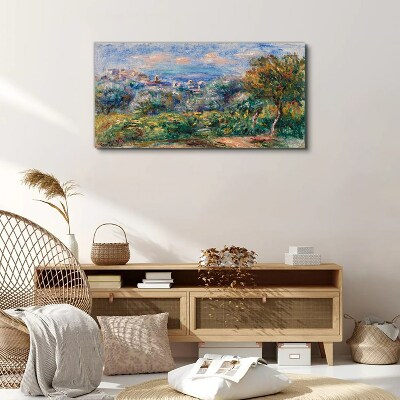 Foto leinwand Landschaft mit Oliven