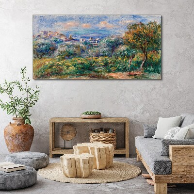 Foto leinwand Landschaft mit Oliven
